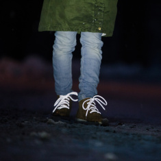 Reflexní tkaničky kulaté - světle modré Reflexní tkaničky kulaté - světle modré